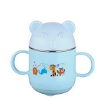 Ssgp Stainless Steel Double Wall Kids Water Drinking Cups With Lids And Anti-Scalding Pp