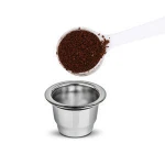 Stainless Steel Coffee Filter Nescafe Accessories Nespresso Refill Reusable Capsule With Coffee Tamper Hammer Coffee Filter Film