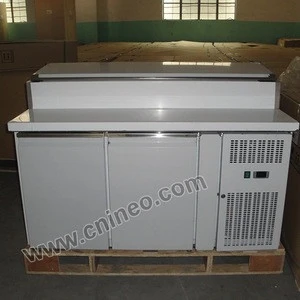 Stainless Steel Commercial Refrigeration Equipment/Refrigerator Display Topping/Small Refrigerated Display case