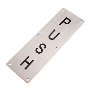 Stainless steel Modern push and pull door sign plate