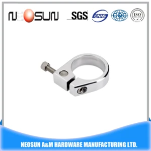 Stainless steel pipe clamp for large diameter pipe