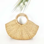Straw Bag & Basket with Water Hyacinth Natural Vegan Bags from Vietnam