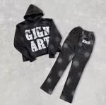 Street Mens Custom Oversized Acid Wash Loose Sweatshirt French Terry Sun Faded Rhinestone Cropped Outdoor Sports Mens Hoodie