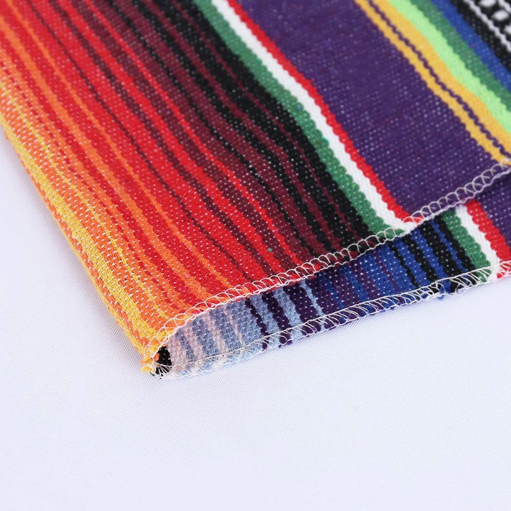 Stripe Mexican Table Runner Rainbow Table Runners For Wedding Decoration