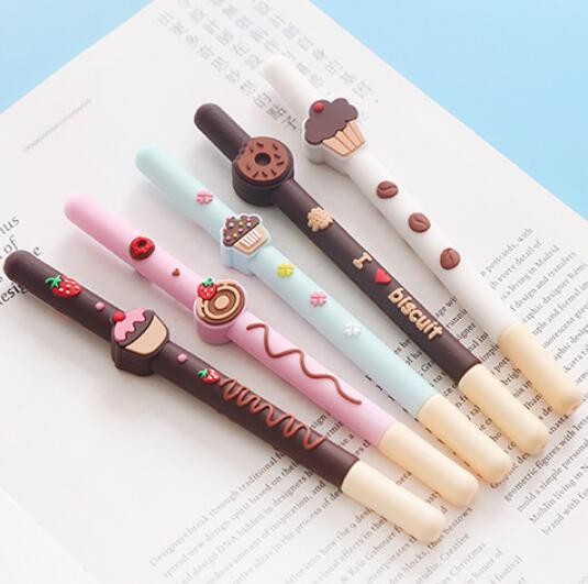 Student Gel Ink Pen Chocolate Stick Fast Drying 0.5mm Black