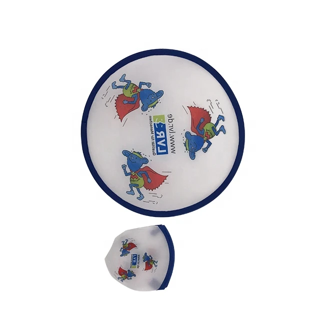 Sublimation Foldable Hand Fan Promotion Flying Disc With Pouch
