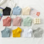 Summer Thin Candy Solid Color Invisible Socks womens Thin Breathable And Sweat-absorbing Socks Womens Ankle Socks