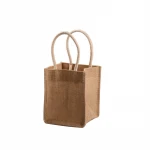 Super small mini Packing Eco Handles Jute bag with white Soft cloth cotton rope  Portable cosmetic  bags