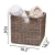 Import Supplier wholesale rectangular wicker basket, seaweed hand woven basket with lining from China