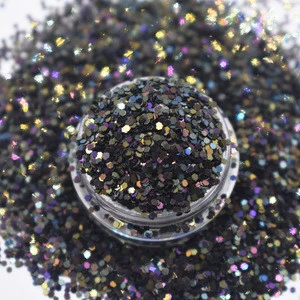 Supply hot sale wholesale bulk chunky glitter powder black glitter
