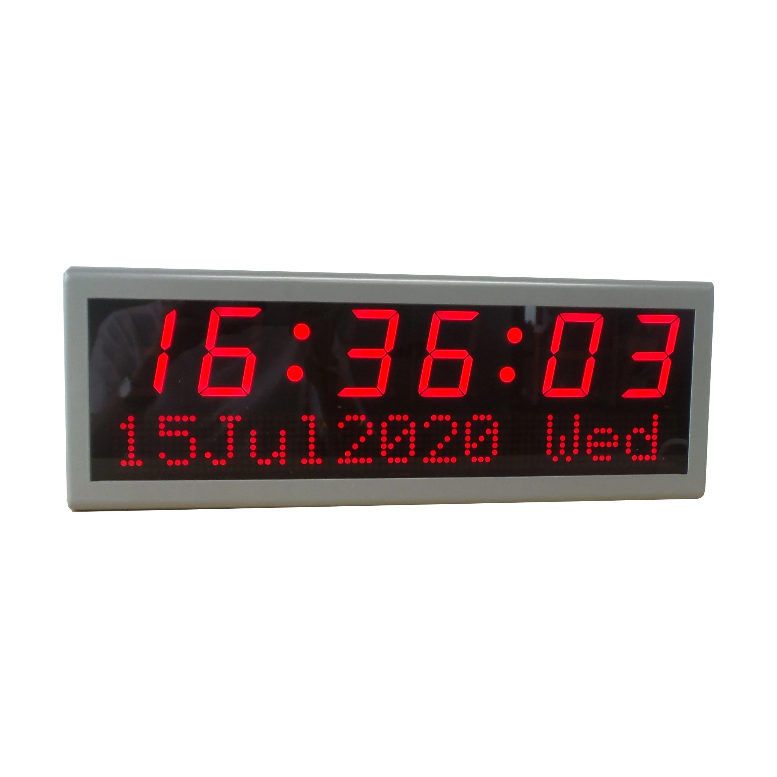 Synchronized Time System, Digital NTP PoE Clock with Stainless Steel Case