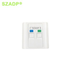 SZADP RJ45 Surface Wall Faceplate with Dual Ports/fiber optic faceplate
