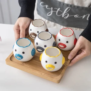 Tabletop  Portable Cute Chick Ceramic Home Kitchen  Separator Filter Egg White Protein egg separator Dividers