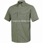 Tactical Army Military Uniform Mens Office Short Sleeve Shirt