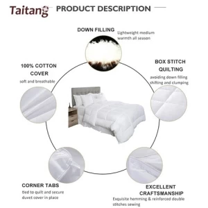 Taitang King Size Bedding Comforter Set Hotel Soft King Queen Full 100 Cotton Bed Quilt