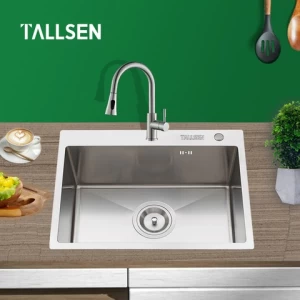 TALLSEN stainless steel kitchen sink handmade kitchen sink single deck sink faucet