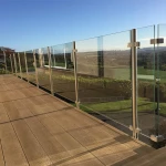 Tempered Glass Balustrade Glass Fence Handrail Glass Railing Balcony
