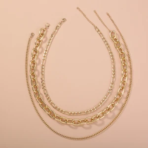 Thick chain necklace cascading wear more exaggerated hip hop necklace chain contracted collarbone chain female