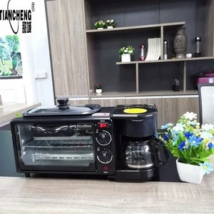 Timer control coffee maker machine 3 in 1 breakfast maker egg cooker bread  steamer toaster cooker