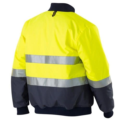 Top gear mens workwear uniform high quality in 1 reflective padded jacket waterproof safety workwear