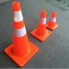 Top Sale 70 cm Flexible Reflective Soft Orange Red PVC Safety Traffic Road Cones