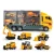 Import Toy 7 in 1 Die-cast Construction Truck toy Vehicle Car Toy Set Play Vehicles in Carrier Truck,Engineering container trailer from China