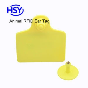 TPU material 125mh 13.56mhz rfid animal ear tag for Pig and Goat