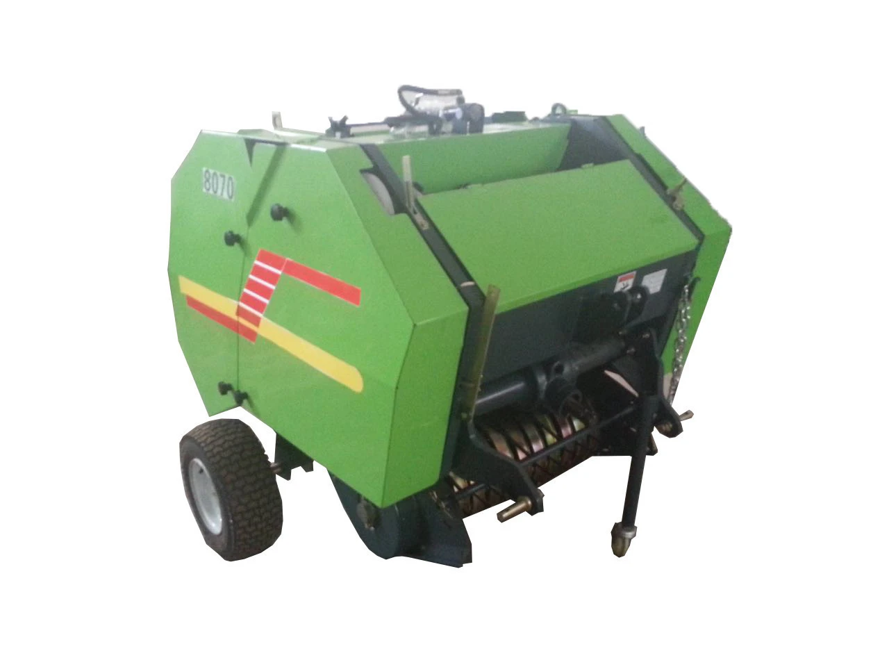 Tractor mounted PTO mini round hay straw baler machine