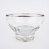 Transparent Crystal Snack Serving Bowls Silver Dinner Dish Bowl