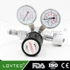 two gauges brass gas regulator medical oxygen regulator for cylinder