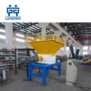Two shaft shredder for plastic pet bottle and pp film recycling washing line