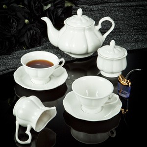 UK standard porcelain tea set for one with tea pot tea cup and saucer(3liter big size)