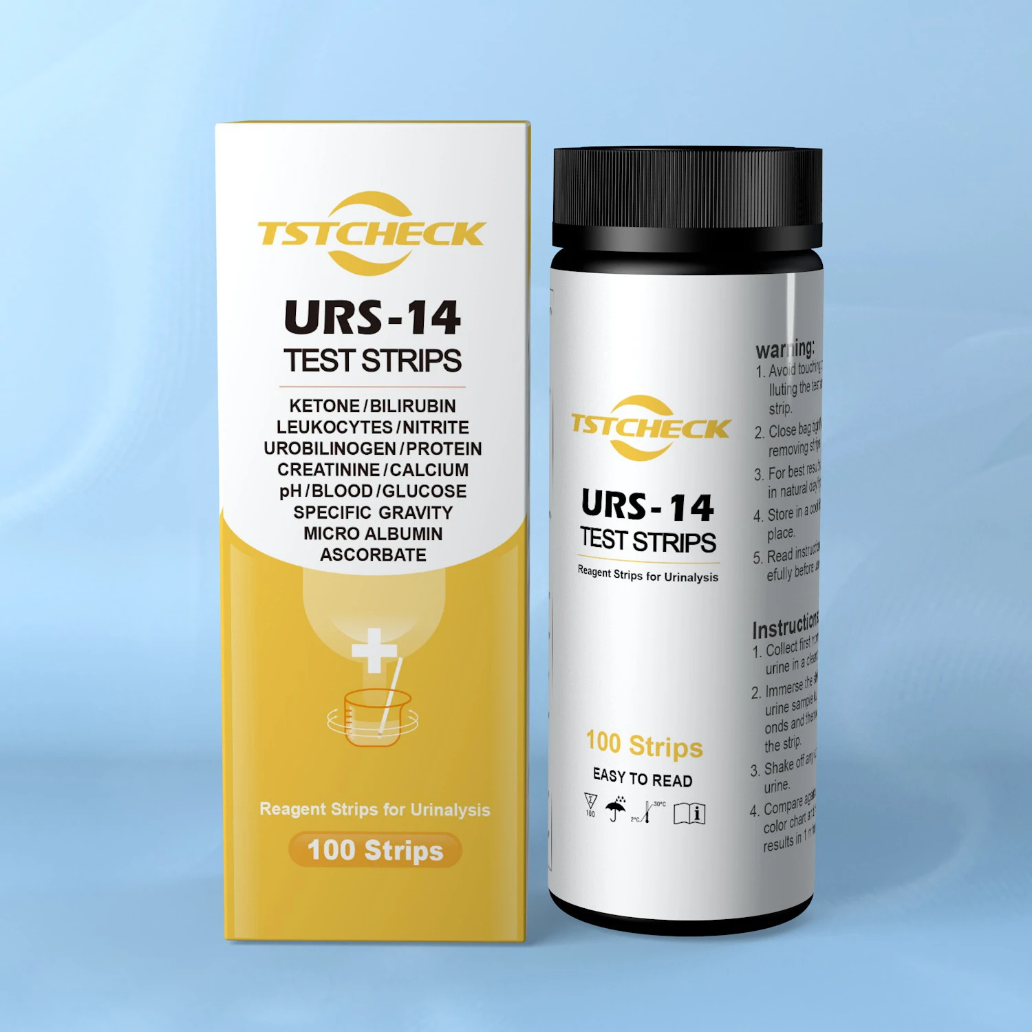 Urinalysis reagent urine test strips