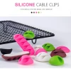 USB Cable Organizer Wire Winder Earphone Holder Cord Clip Office Desktop Phone Cables Silicone Tie Fixer Wire Management