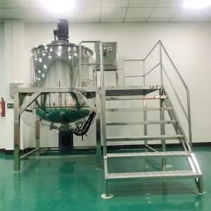 Vacuum mixing plante equipment with heating system shampoo making process machine