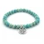 Import Various center bead or charm heart OHM four leaf clover Follow your heart lotus tree of life gemstone 6mm Turquoise bracelet from China