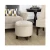 Import Velvet Round Pouf Button Tufted Living Room Storage Ottoman Stool with Wooden Legs from China