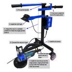 VG-180 Concrete Grinding Machine Floor Wet Polisher Angle Grinder With Vacuum