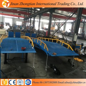 Warehouse hydraulic mobile container yard ramp for loading unloading bridge