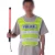 Import Waterproof Battery LED traffic wand control reflective safety baton police stick with siren from China