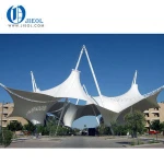 Waterproof building roof cover tensile membrane structure