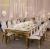 Import Wedding Gold Mirror Glass Stainless Steel Dining  Rose Gold Table wedding rent dining table from China