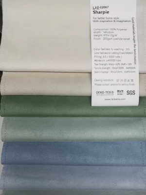 Weft Suede in stock new XDR-E2067 100% polyester sofa fabric imitation leather