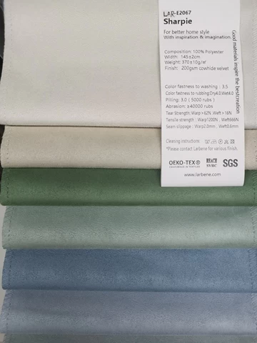 Weft Suede in stock new XDR-E2067 100% polyester sofa fabric imitation leather