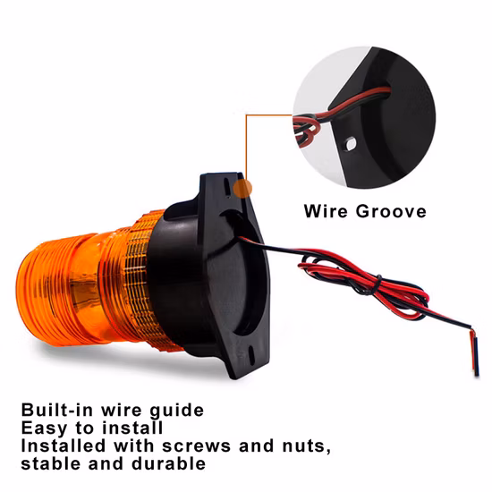 Import White/Yellow/Red/Blue LED Revolving Flashing Signal Warning Light Strobe 9-90V Car Roof Strobe Emergency LED Beacon Light from China