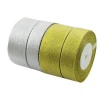 Wholesale 40mm 20mm 25mm Christmas Gift Wrap Gold Metallic Shiny Ribbon