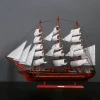 Wholesale 75cm smooth sailing wooden sailboat model ornaments office living room decoration crafts