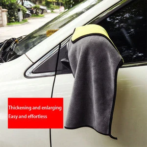 Wholesale 800gsm car cleaning products microfiber cloth drying double side microfiber car wash towel MJ-A01