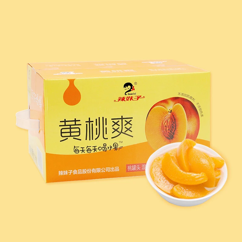 Wholesale Best-selling Canned Yellow Peaches  260g*12 lameizi  Canned fruit