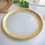 Import wholesale burst  wedding charger plate glass under plate with gold rim from China